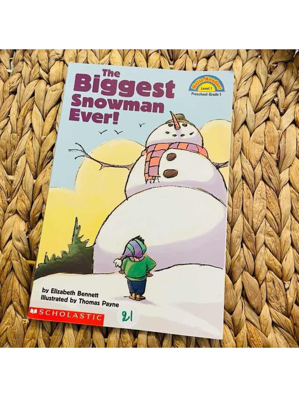 ✅The Biggest Snowman Ever by Elizabeth Bennett Hello Reader Paperback #️⃣21